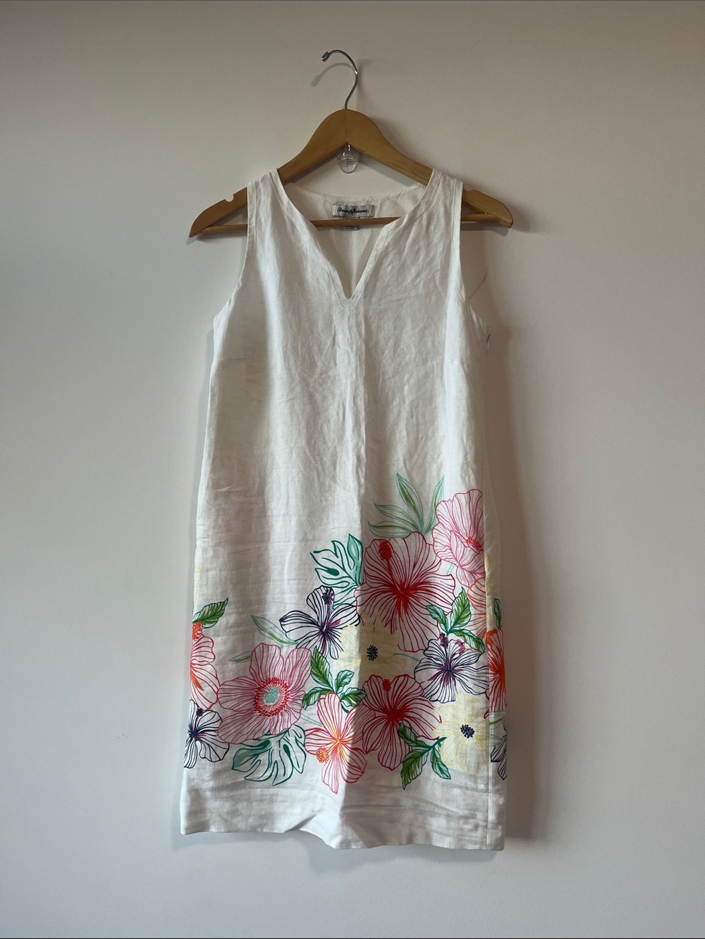 Tommy Bahama White Sleeveless Floral Dress